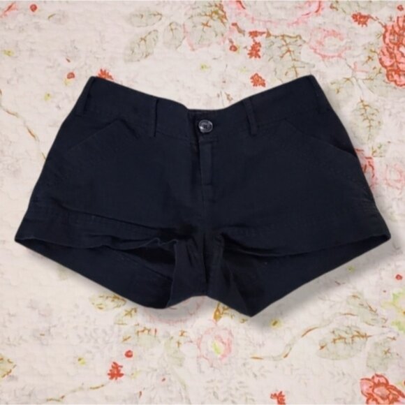 Vintage Black Linen Shorts - Picture 8 of 16